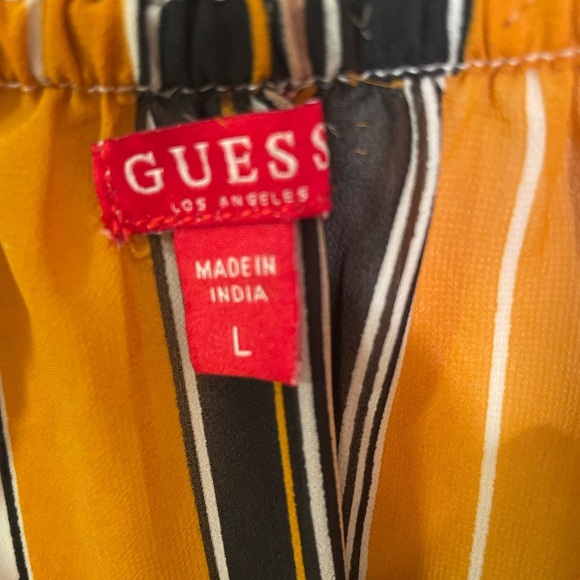 GUESS Off The Shoulder, Sheer Boho Blouse With Bell Sleeve, Size L - Picture 3 of 7